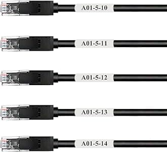 Mr-Label Self-Laminating Wrap Around Cable Labels – Letter Sheet Laser Printer Only – for Wire Marking Identification (100 Sheets (3200 Labels), White)