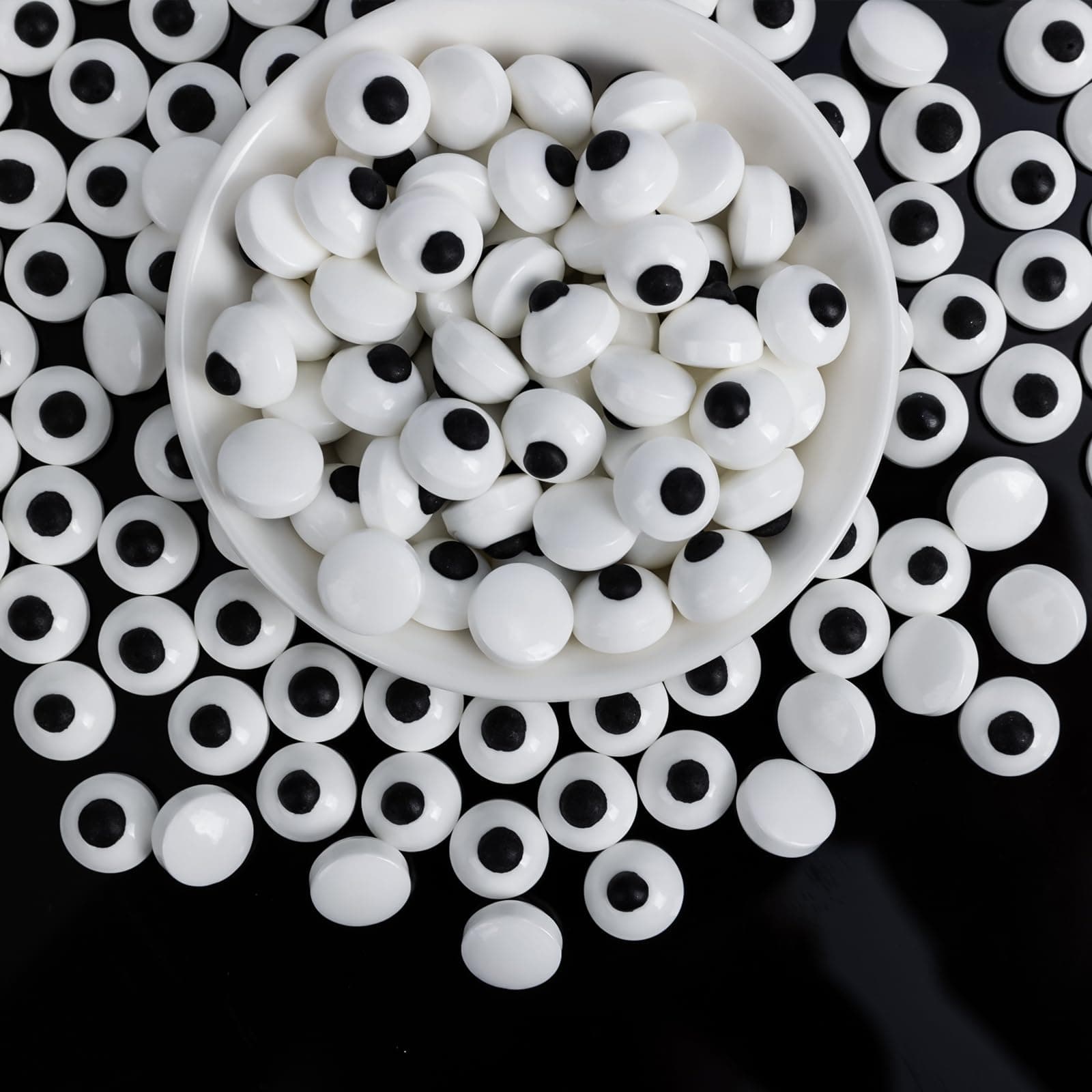 Edible Eyes Cookie Sprinkles,Small Candy Eyeballs for Cake Decorating,130g,Black and White Sugar Sprinkle for Dessert Baking,1 cm Eyeball Sprinkles for Cupcake Toppers Chocolate Cookie Donut Decoration,Birthday Holiday Children's Valentine's Day Easter Party Supplies