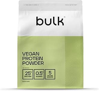 Bulk Vegan Protein Powder, Plant Based Protein Shake, Vanilla, 2.5 kg, New & Improved Formula, 71 Servings, Packaging May Vary