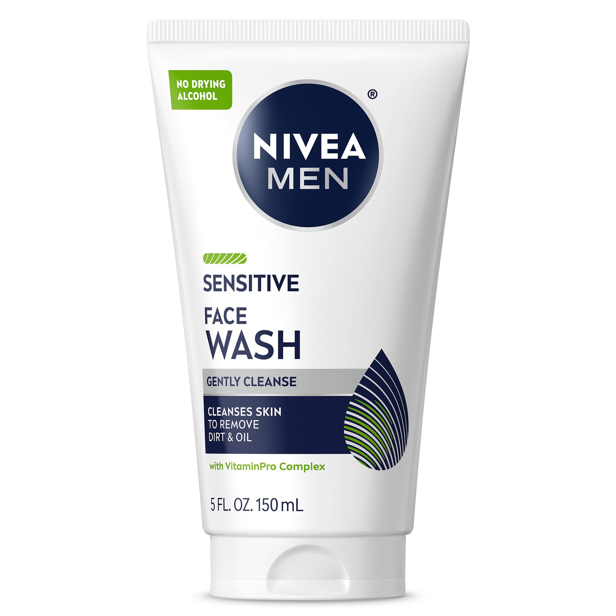 Nivea Men Sensitive Face Wash with Vitamin E, Chamomile and Witch Hazel Extracts, 5 Fl Oz Tube