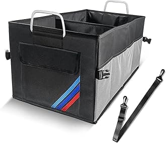 Car Trunk Organizer, Portable, Collapsible, Waterproof, Oxford Cloth, Aluminum Handle, Ideal for SUVs, Cars, Camping, Storage
