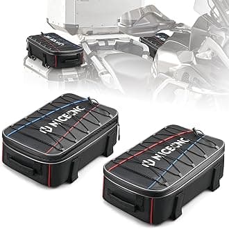 NICECNC Motorcycle Side Top Case Bag 20L Expandable, Motorcycle Luggage Tool Organizer Bags Compatible with BMW R1250GS R1200GS Adventure 2007-2013, R1200GS LC 2013-2017, F650 700 750 800 850GS, 2PCS