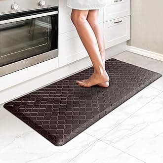 HappyTrends Kitchen Mat Cushioned Anti-Fatigue Kitchen Rug,17.3"x39",Thick Waterproof Non-Slip Kitchen Mats and Rugs Heavy Duty Ergonomic Comfort Rug for Kitchen,Floor,Office,Laundry,ChocolateOEKO-TEX STANDARD 100