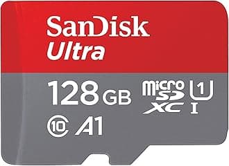 128GB Ultra microSDXC UHS-I Memory Card with Adapter - Up to 140MB/s, C10, U1, Full HD, A1, MicroSD Card - SDSQUAB-128G-GN6MA