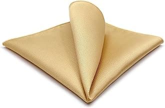 S&W SHLAX&WING Mens Pocket Square Solid Color Plain Blue Red Grey Large for Suit