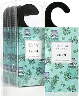 ROSE COTTAGE Large 12 Packs Laurel Flowers Hanging Closet Deodorizer Air Freshener Long Lasting Scented Sachets Smell Goods for House