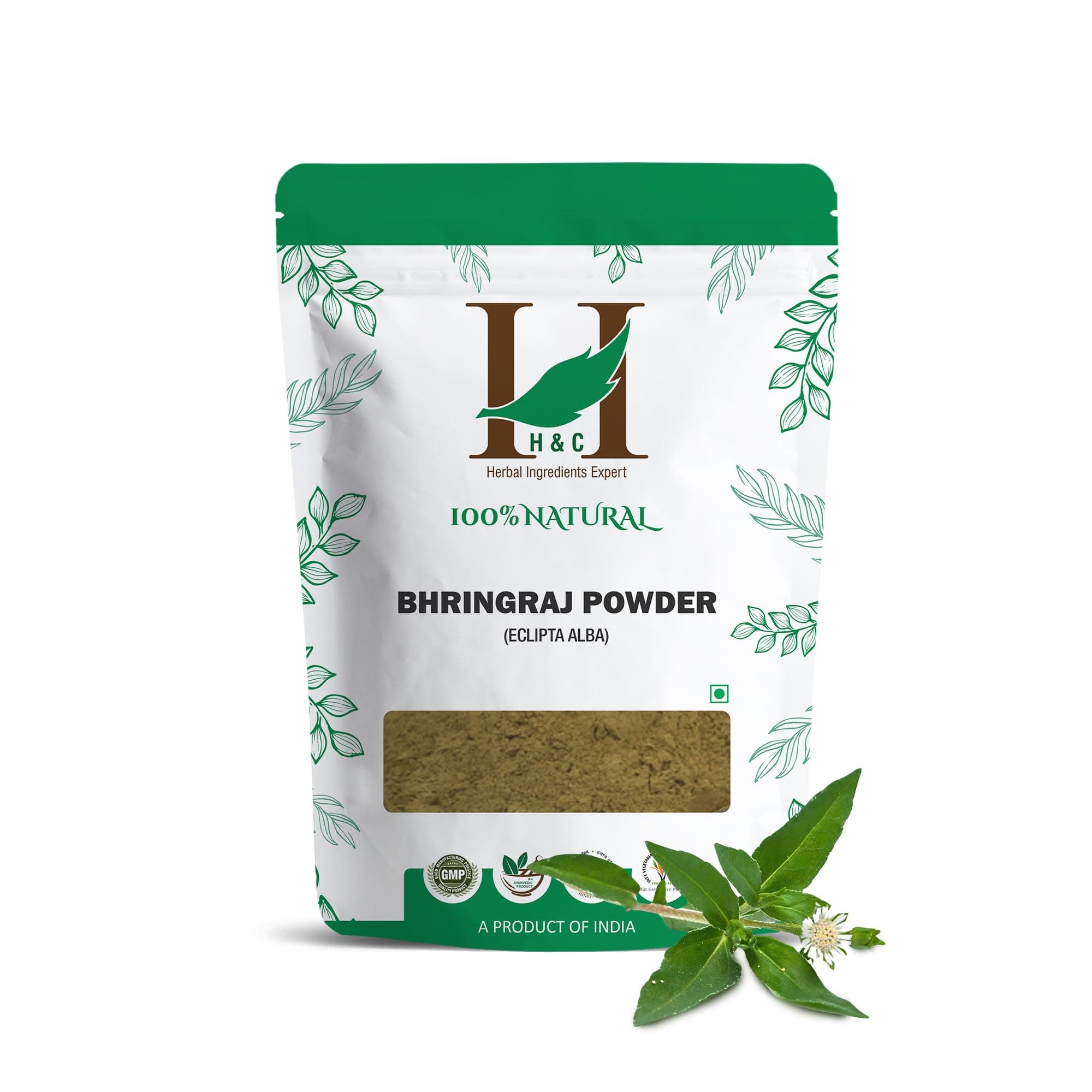 H&C Herbal Ingredients Expert Natural Bhringraj (Eclipta Alba) Powder - 227g