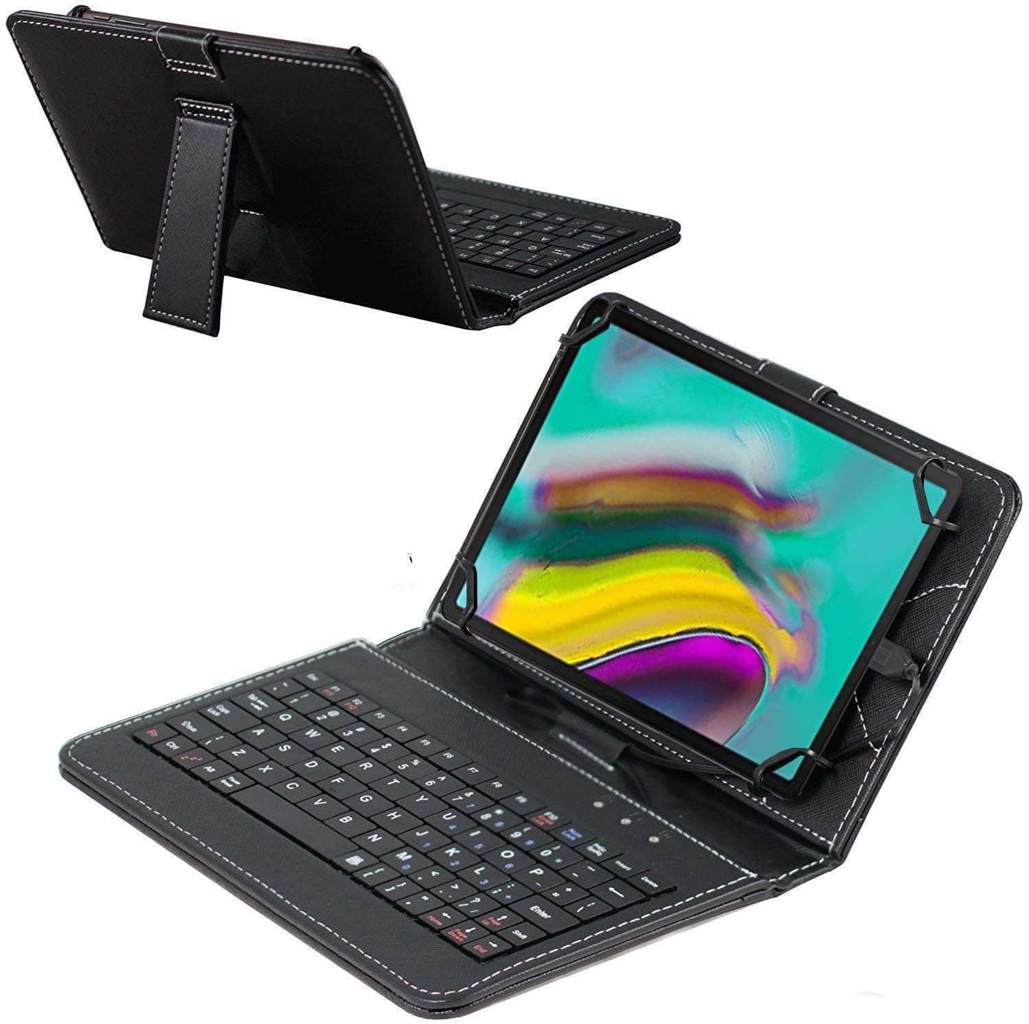 Navitech Black Keyboard Case Compatible with EDDBNi 10.1 Inch Tablet