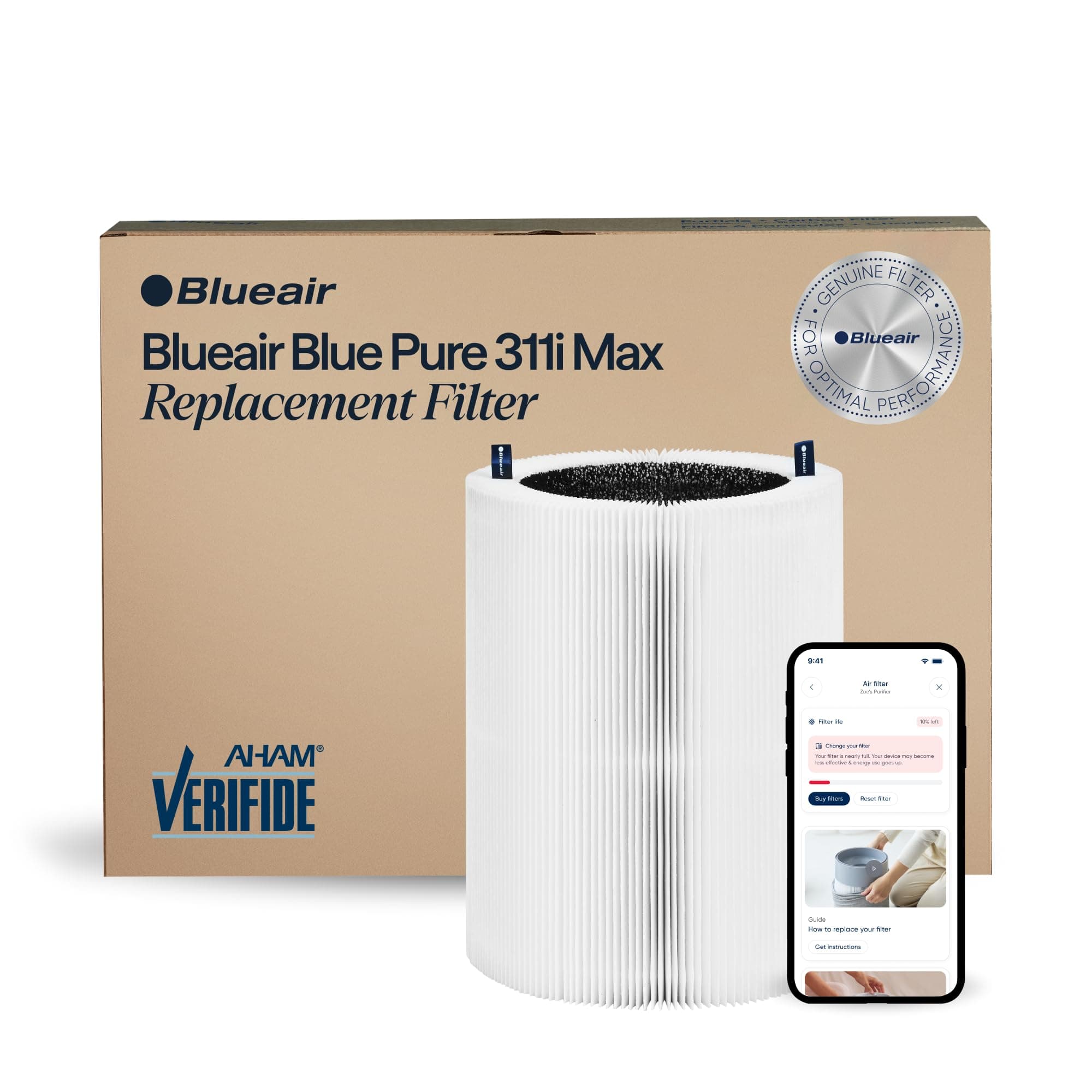 Blue Pure 311i Max Genuine Replacement Filter, Blue Pure F3MAX, fits Blue Pure 311i Max Air Purifier