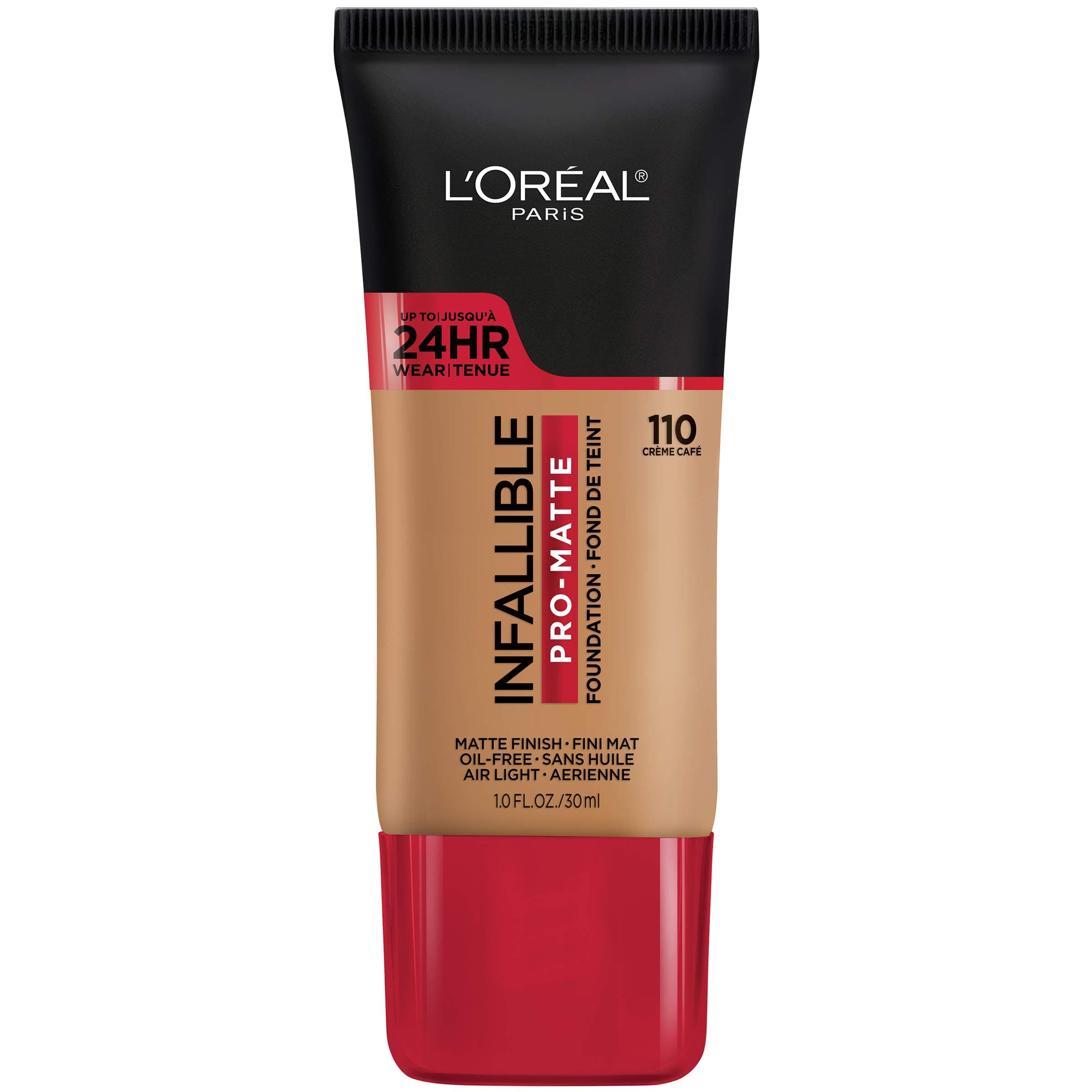 L'Oreal Paris Cosmetics Makeup Infallible Pro-Matte Liquid Longwear Foundation, Créme Café, 1 fl oz.