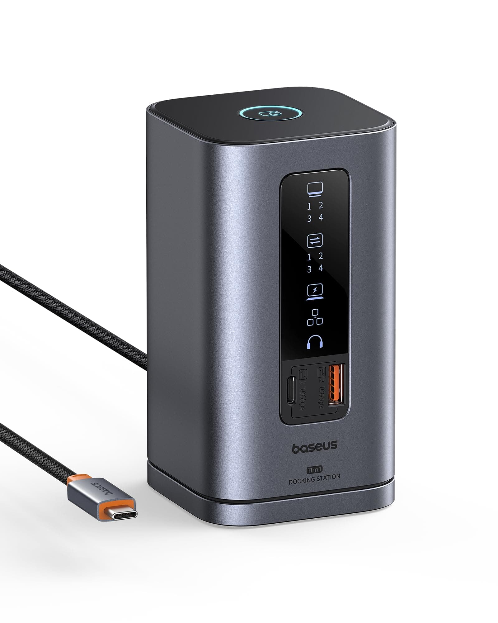 Docking Station, Spacemate(Win) 11 in 1, Triple Display, 4K HDMI and DP, 10Gbps USB A/C Ports, Gigabit Ethernet, 100W PD, Audio, Laptop Docking Station for Windows/Dell/HP/Lenovo/Asus/Acer/Mac