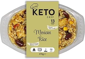 Instant Chilled Meals - Konjac Vegan & Low Calorie, High in Protein, Microwavable Meal | Ready to Eat Meal Pack of 4 (370g) (Mexican Rice)