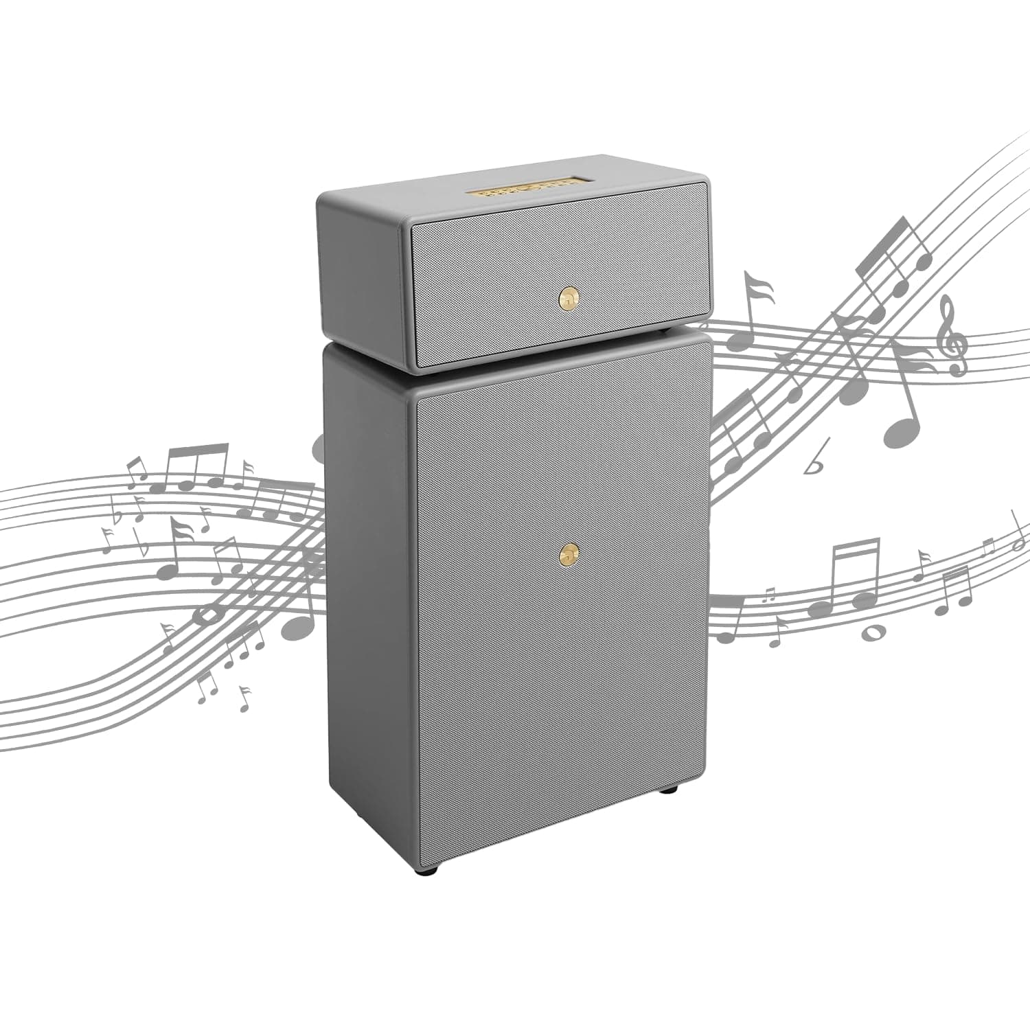 Audio Pro DRUMFIRE MK II Speakers - HiFi Stereo Sound - Bluetooth, WiFi, MultiRoom, Chromecast, Spotify Connect - Movies, Music, Gaming - Floor Standing Speakers - Grey