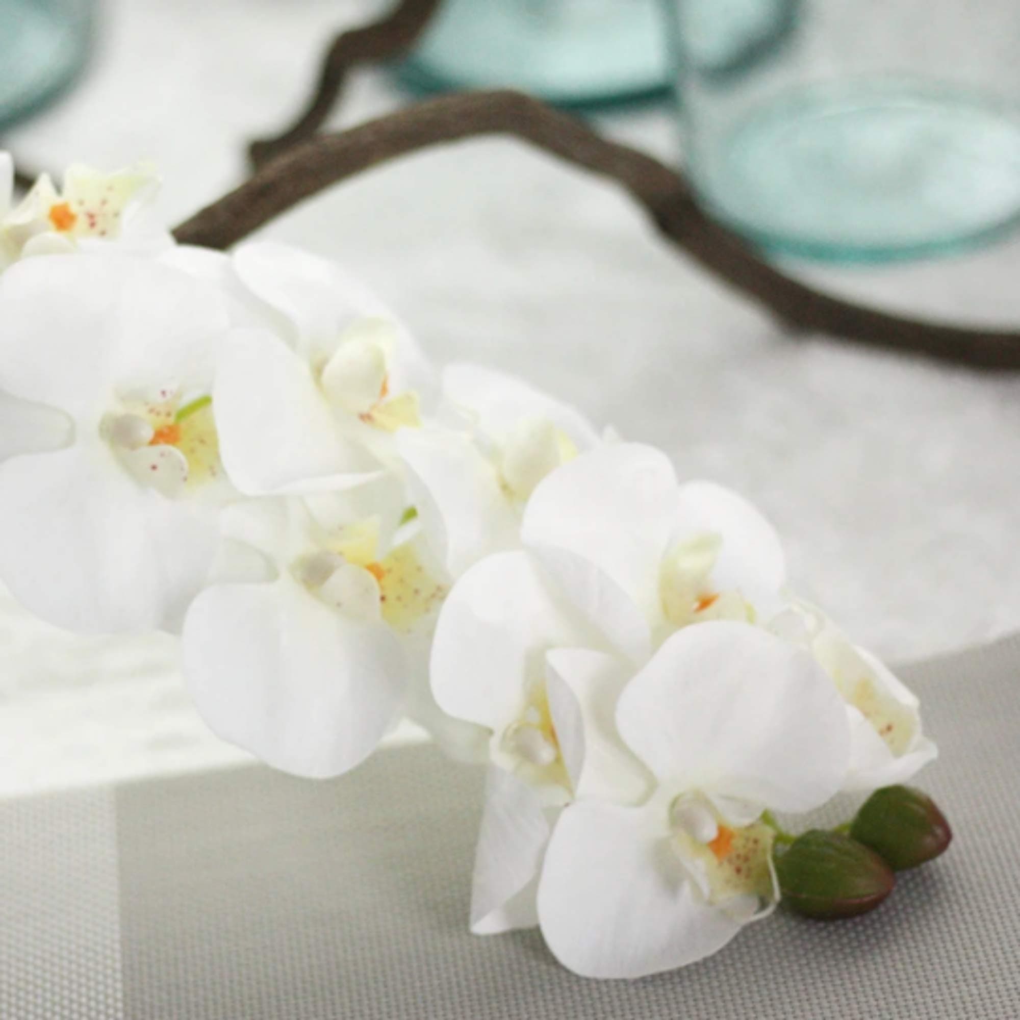 MY GIFT TREE Real Touch Orchid Artificial Flowers - Silk Fake Flowers for Home Decor, Wedding, Bridal Party, Office