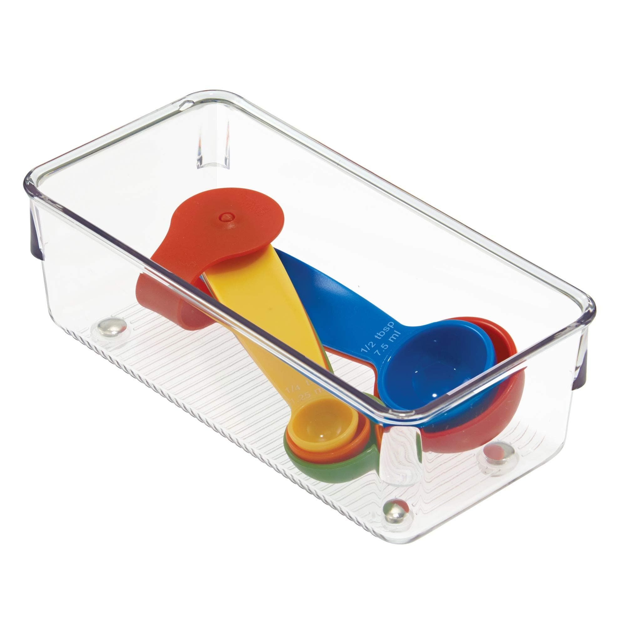 iDesign Linus Organiser Tray, Small Drawer Insert, Works Well as Accessories Organiser, 52330ES, Plastic, Clear