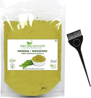 Shudh Online Organic Henna Powder for Hair Growth (100 Grams), Herbal Mehandi, Hena Powder for Hair, Mehendi, Natural black dye - Mehndi Hina - Rajasthani Mehandi for Women