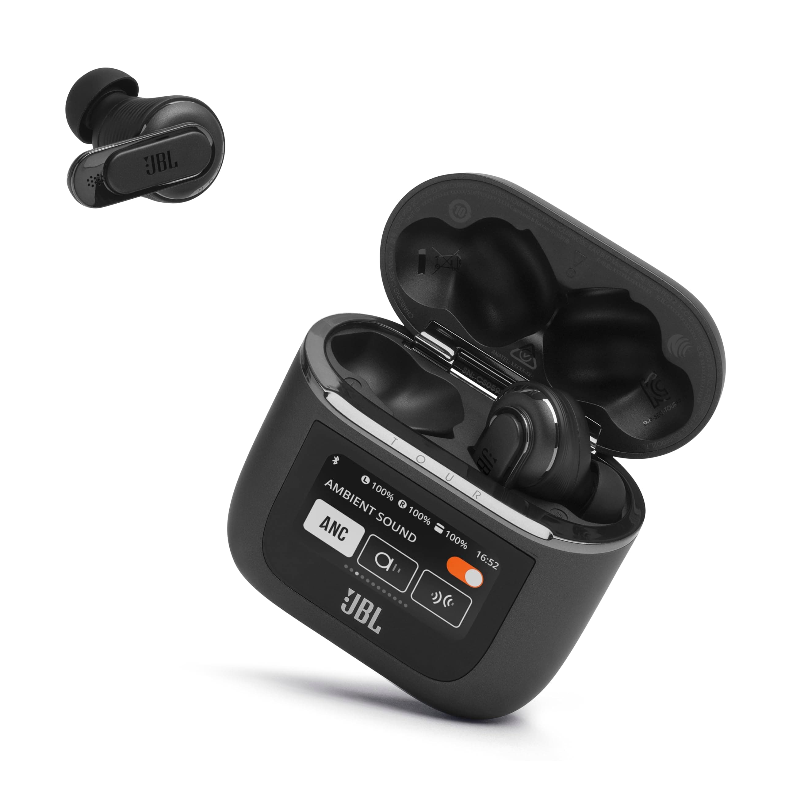 Tour Pro 2 (Black) - True Wireless Noise Cancelling Earbuds, Small