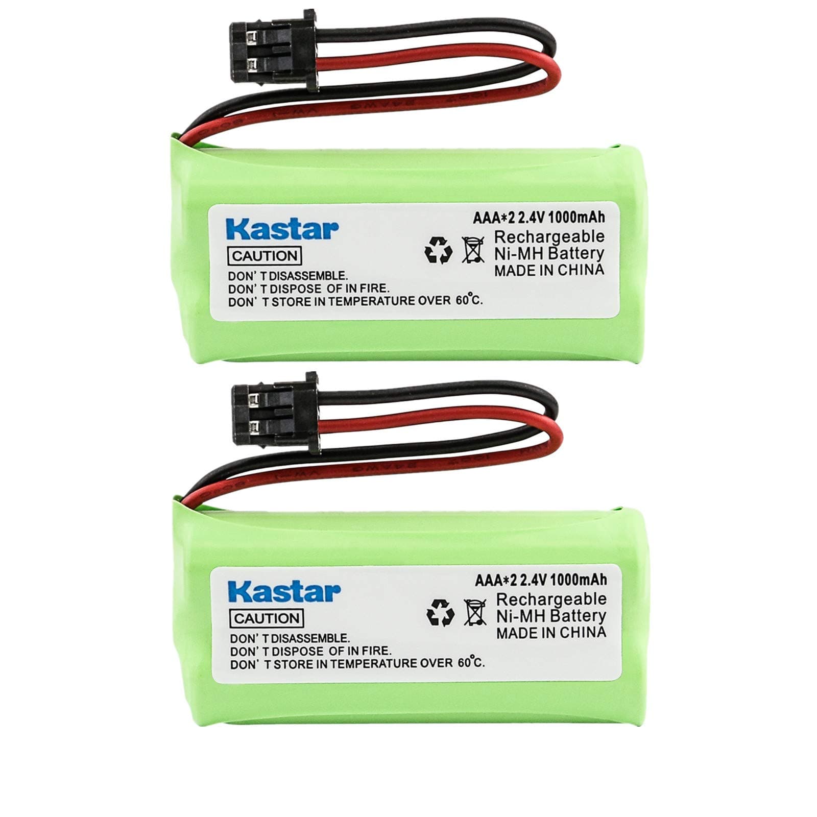 2-Pack AAAX2 2.4V MSM 1000mAh Ni-MH Rechargeable Battery for Uniden BT-1008 BT-1016 BT1008S DECT20602 DECT 2080 DECT 2060-2 DWX-207 DECT20854WX DECT21802 Dantona BATT-1008 Empire CPH-515B
