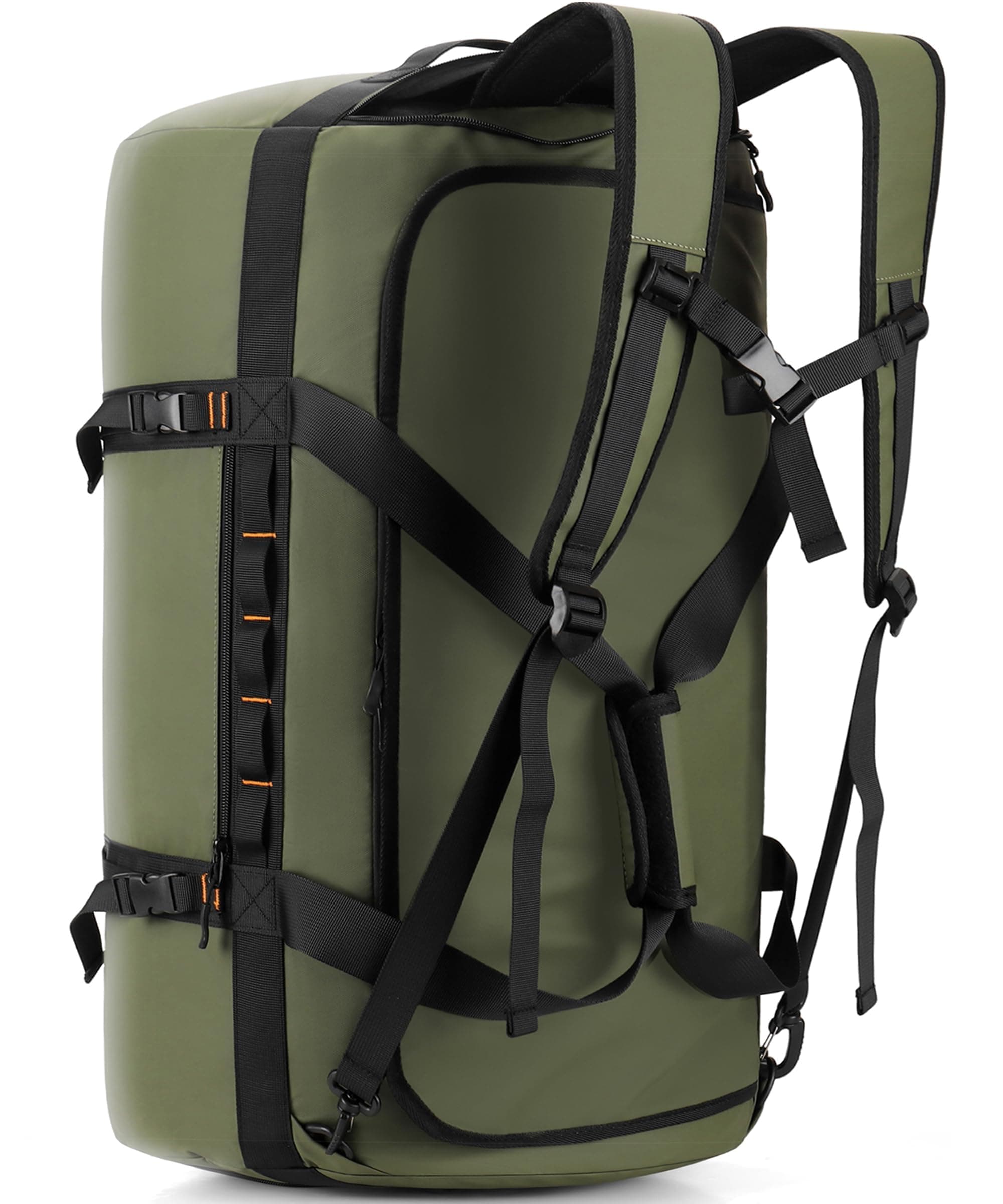 40L/60L/90L Large Waterproof Duffle Bag Backpack for Men, Mens Duffel Backpack Bags for Traveling, Heavy Duty (Green, 60L)