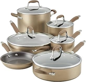 Anolon Advanced Home Hard-Anodized Nonstick 11-Piece Cookware Set (Bronze)