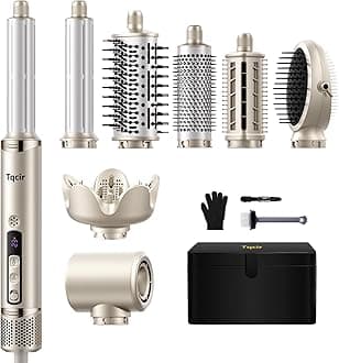 8-in-1 Professional Hot Air Styler&Hair Dryer Brush, Powerful Multi-Styler with Auto-Wrap Curler with Storage Case, Fast Drying Curling Straightening Volumizing Without Heat Damage
