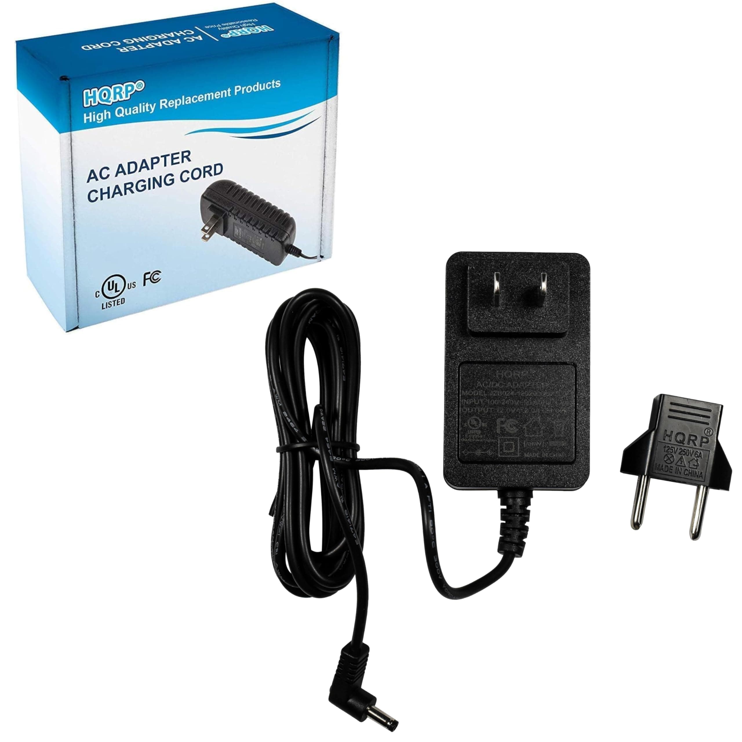 HQRP12V AC Adapter Compatible with Sagem ITD62 ITD68 Freeview Box Power Supply Cord Adaptor Charger + Euro Plug Adapter
