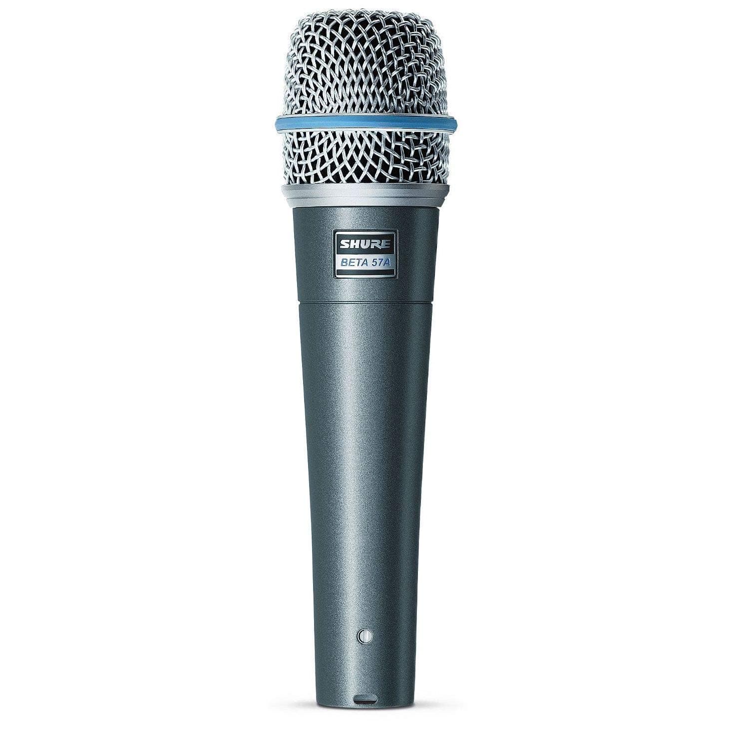 BETA 57A Instrument Microphone - Supercardioid Dynamic Mic for Vocal and Instrumental Applications with High Output Neodymium Element, Durable Steel Mesh Grille and Shock Mount