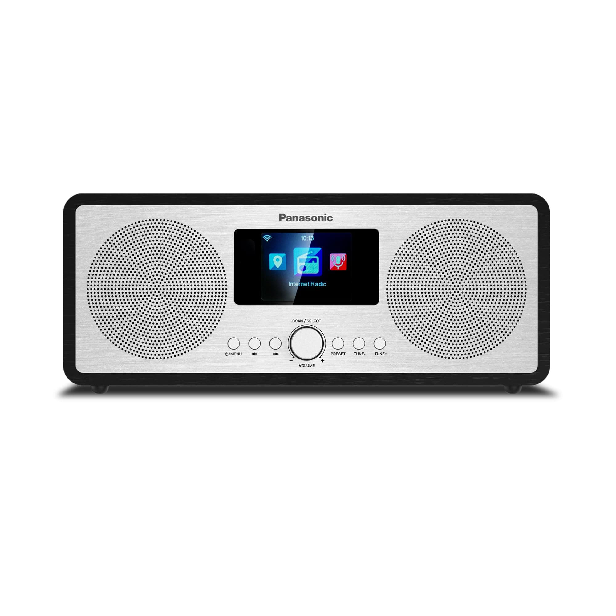 RF-D40EGK-K Internet & DAB+/FM Radio with Bluetooth, 6W, 7.5cm Speakers, 2.4" TFT Colour LCD, Alarm & Sleep Timer, Remote Control, USB, Wi-Fi, Black