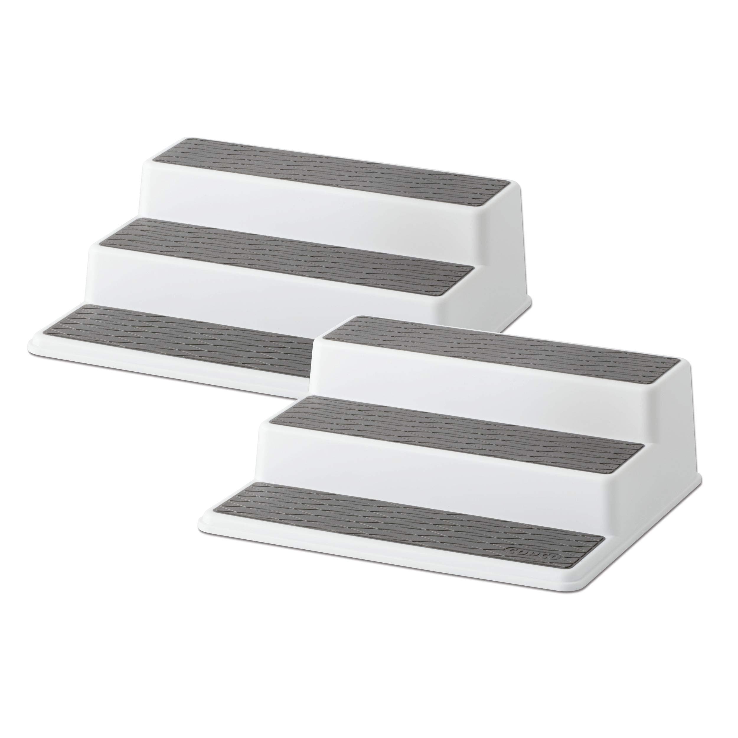 CopcoGrey 2 Non-Skid 3-Tier Spice Rack Organizer for Pantry, 2-Pack, 10-Inch