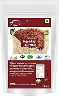 Neotea Organic Finger Millet (Ragi) 500g | Whole Grain Unpolished Kelvaragu/Nachni | Gluten-Free Red Millet | Hulled | Natural Superfood