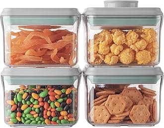 Ankou Airtight Storage Container Set BPA-Free Tranparent (0.32 QT * 4)