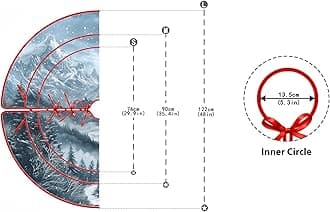 365CUSGIFTS Christmas Mountain Christmas Tree Skirt 48 Inch by Leo Walker, Christmas Tree Ornaments, Rustic Xmas Tree Skirts Mat for Home Decor Xmas Party Tree Holiday Decorations