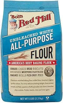 Flour White Unbleached Organic 5 Pound (Pack of 1)