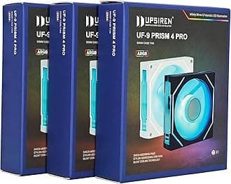 UPSIREN 92mm Computer CASE Cooling Fan, 4pin PWM SFF PC, 25mm Thick, 1200/2500RPM Speed, 40/65CFM, Silent CPU Cooling Fan (3PCS, Black, 9CM)