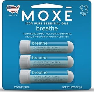 MOXE Breathe Pink Himalayan Aromatherapy Sinus Sea Salt Inhaler (Pack of 3)