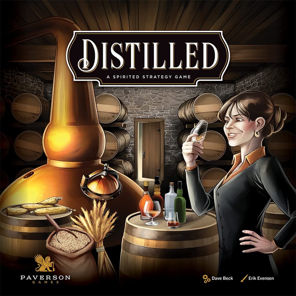 Distilled: A Spirited Strategy Game, Highly-Thematic Euro Game, Strive for The Title of Master Distiller, 1 to 5 Players, Ages 14 and up