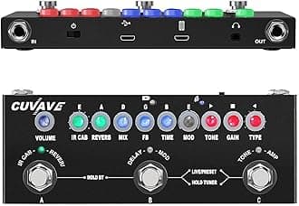 Multi Effects Guitar Pedal,Cube Baby Guitar Multi Effects Pedal Delay Chorus Phaser Reverb Effect Pedal