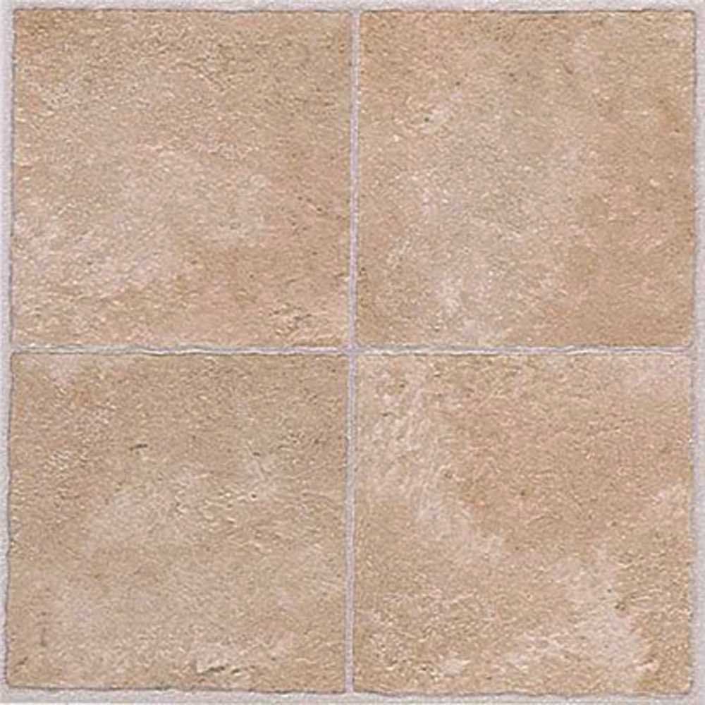 Winton Tile 842175 Floor Tile, No Wax, Self Stick, 12" x 12", Beige