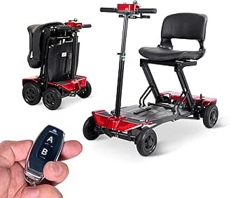 Klano KLX70 - Automatic Folding Mobility Scooter for Adults, One-Click Auto Fold & Unfold, Lightweight & Travel-Friendly, Airline Approved, 4-Wheel Scooter with Lithium Battery (Model7)