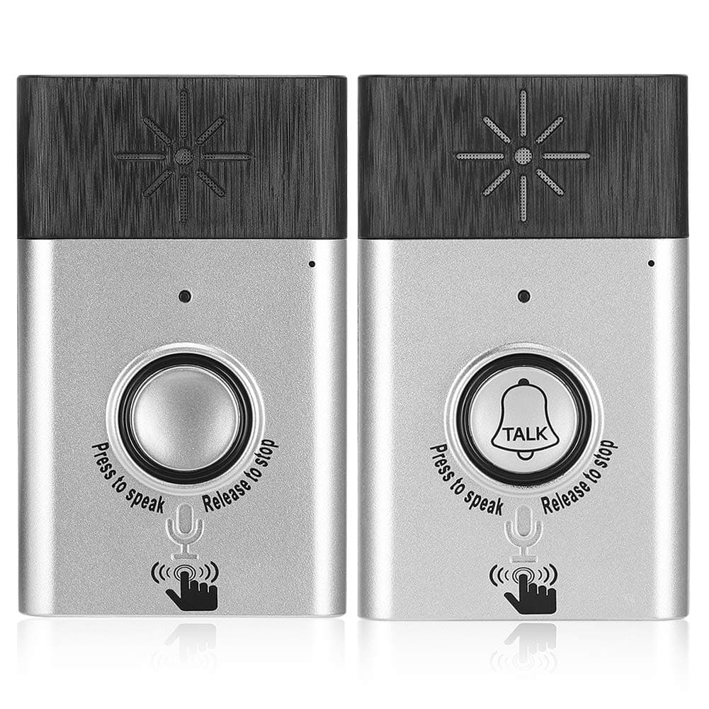 Tosuny 2 Way Wireless Voice Intercom Doorbell with Built-in Speaker, Home Security Access Control System with 6 Months Standby Time, Door Bell