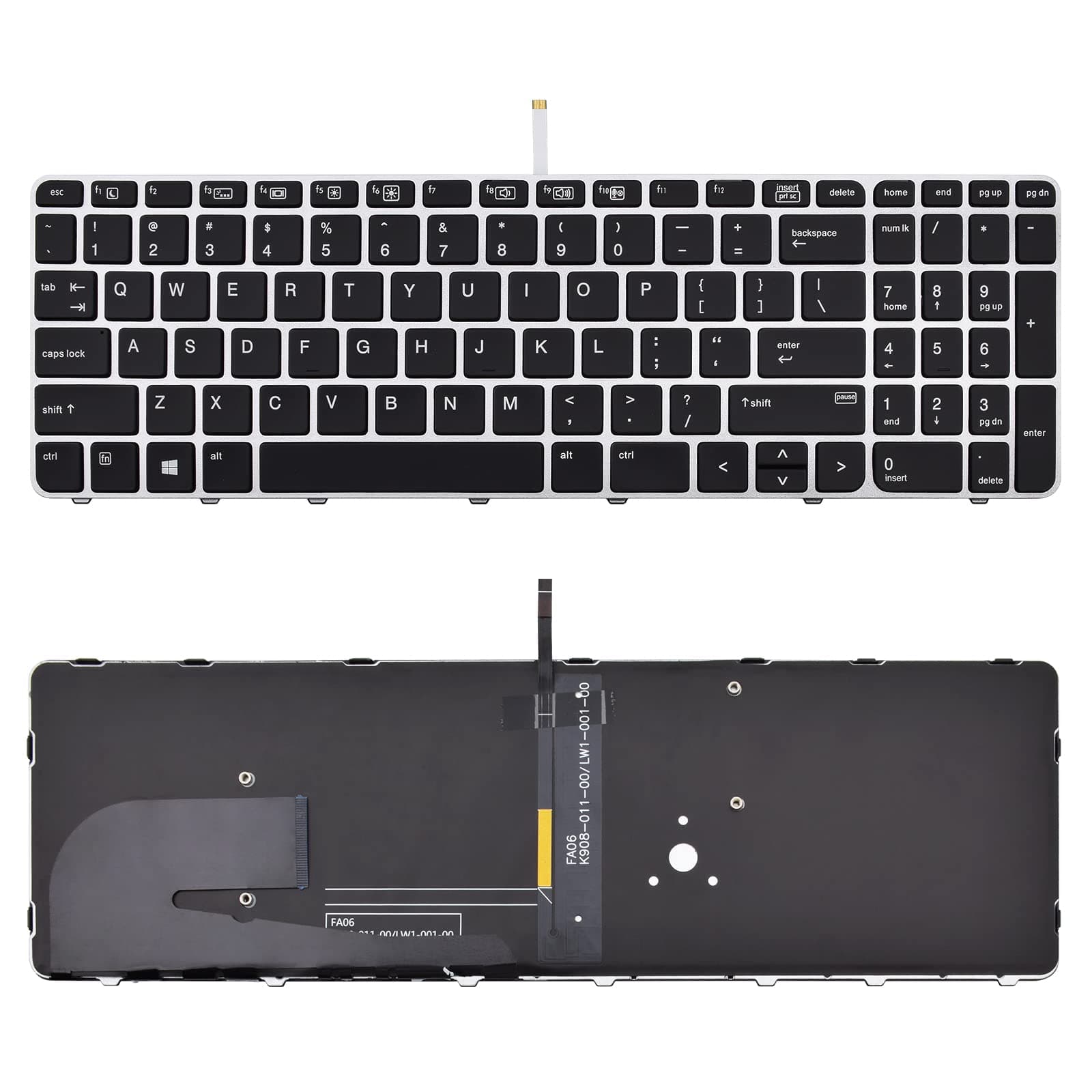 Replacement Keyboard Compatible with HP EliteBook 755 G3,755 G4,850 G3,850 G4,Zbook 15U G3 with Backit and No Trackpoint