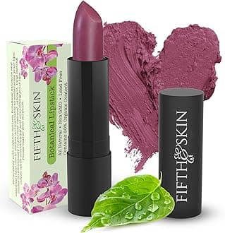 Fifth & Skin BOTANICAL Lipstick (RHUBARB) | Made in USA | Vegan | Natural | Organic | Cruelty Free | Paraben Free | NO Lead | Moisturizing Color that's Good for your Lips!