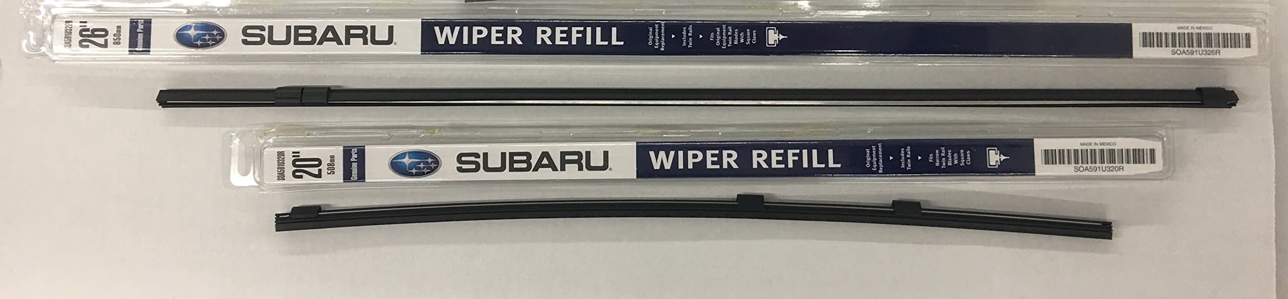 Subaru 2006-2007 Tribeca Front Windshield Wiper Full Blade Set - SOA591U326R, SOA591U320R - Genuine OEM
