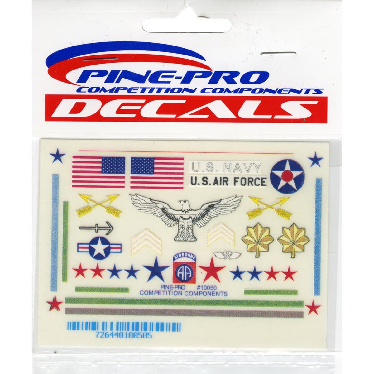 Pine Car Derby Mini Decal, Military, 3 by 4-Inch