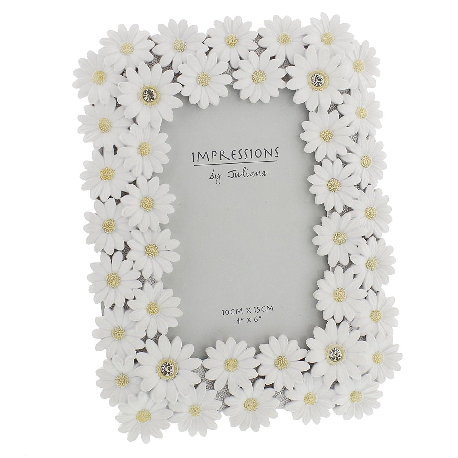 White Resin Daisy Photo Frame 4 x 6