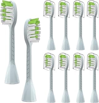 Replacement Toothbrush Heads for Philips One Series Sonicare Battery Toothbrush BH1022/07, 10 Count Replacement Toothbrush Heads with Cover Compatible with BH1022/07