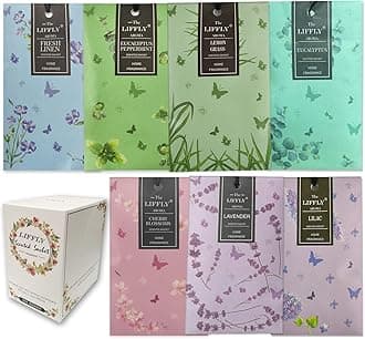 14 Packs Scented Sachets Bags for Drawers and Closets Long-Lasting Home Fragrance Sachet Lavender Cherry Blossoms Lilac Fresh Linen Eucalyptus Peppermint Lemongrass 7 Scent Gift Box