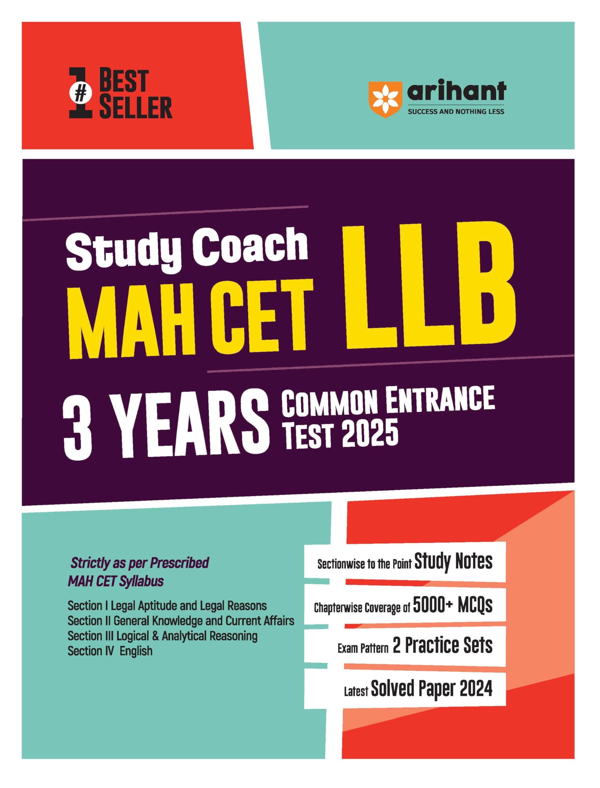 Arihant Study Coach MAH CET LLB 3 YEARS COMMON ENTRANCE TEST 2025
