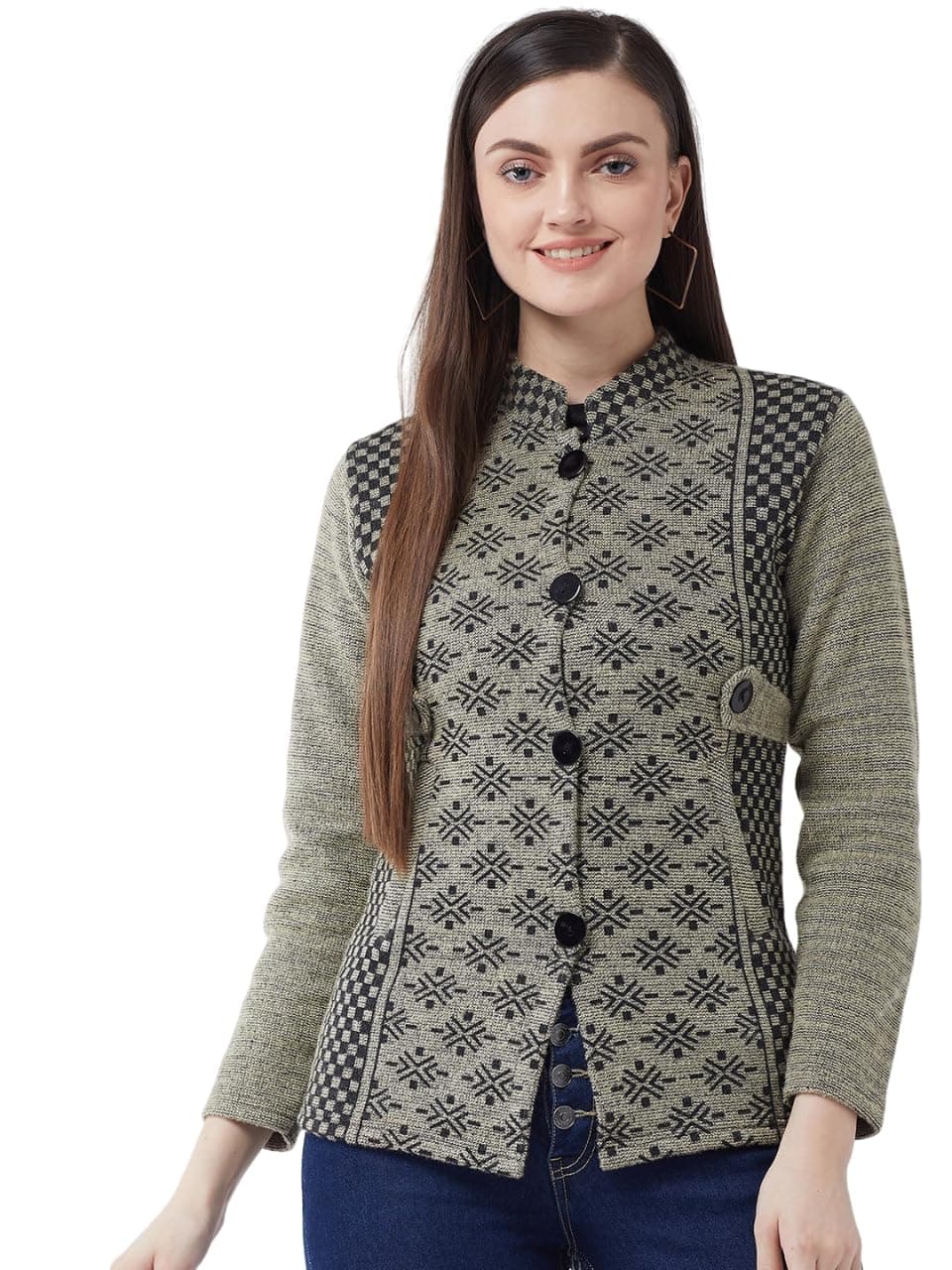 PivlWomen's Long Winter Acrylic Blend Sweater