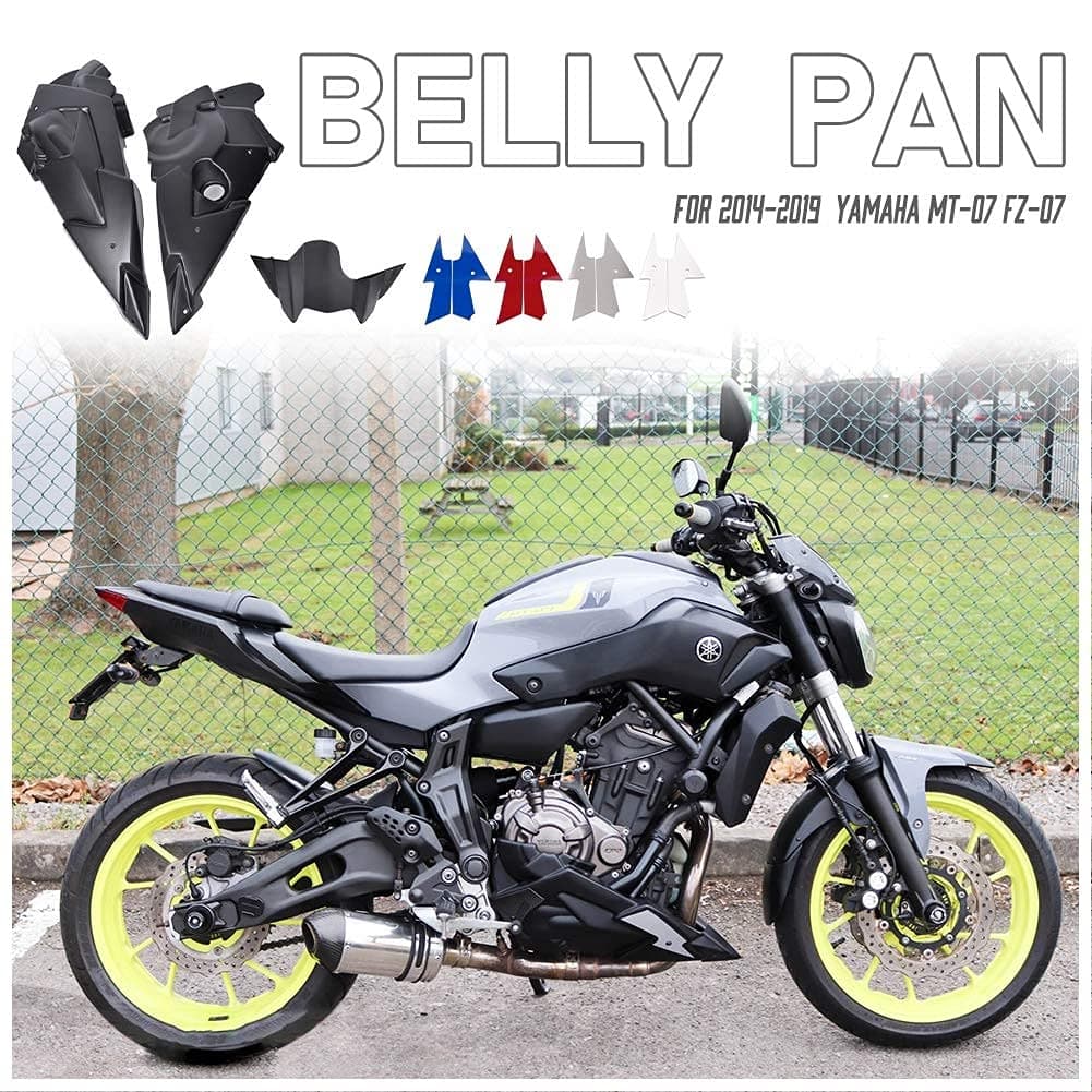 Motorcycle Bellypan Belly Pan Engine Spoiler Fairing Body Frame Kit for FZ-07 MT-07 FZ07 MT07 FZ 07 MT 07 Accessories Parts 2014 2015 2016 2017 2018 2019 2020 (Red)